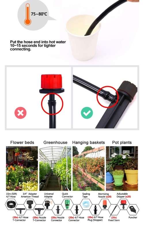 Drip Irrigation Kit 165pcs