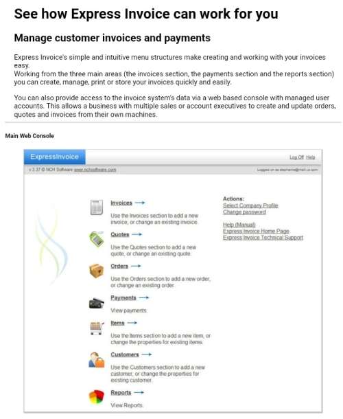 Express Invoice Professional Invoicing Software + key