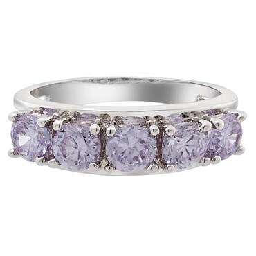 **STUNNING WHITE GOLD ROUND CUT TANAZANITE JOURNEY RING**