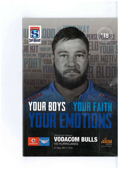 BULLS V HURRICANES MATCH PROGRAMME (27 MAY 2017)