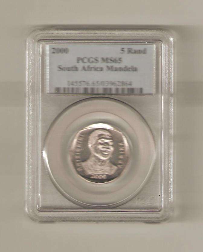2000 MANDELA 5R PCGS GRADED MS65 @ R1 START