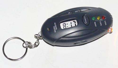 Personal Digital Alcohol Breath Tester (Breathalyzer), Torch, watch, timer