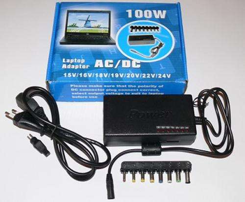 100W UNIVERSAL LAPTOP CHARGER with additional Dell plug and overload protection