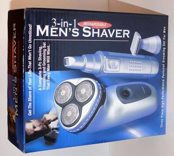 3 pc shaving, trimming and grooming set - high perfomance - rechargeable