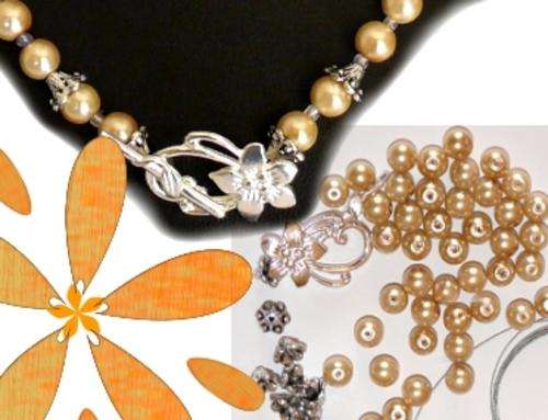 DIY Jewellery Kit - Glass Pearl Necklace Kit + FREE Necklace