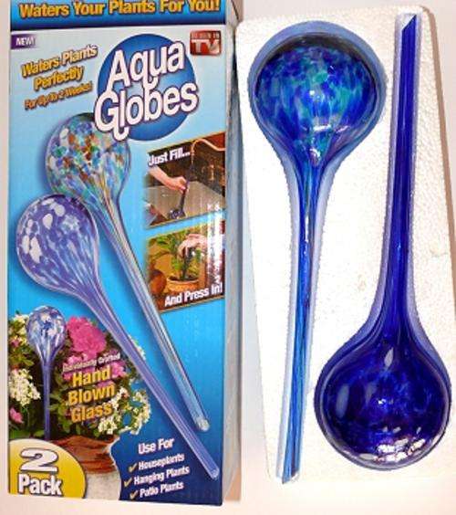 Aqua globes - water plants for you up to 2 weeks - when going on holiday/slowly release plant food
