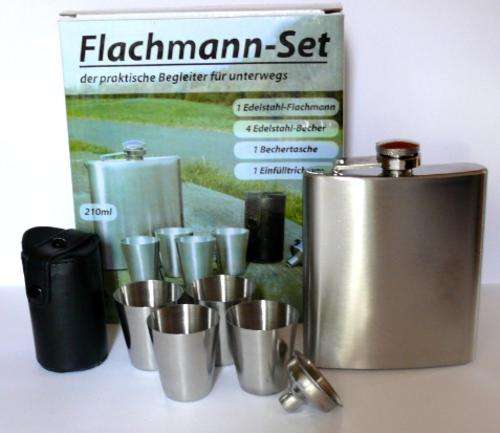 Sale!!7 oz High quality stainless steel Hip flask gift set - great Christmas gift - at a great price