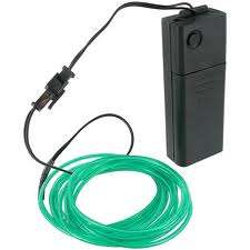 EL wire / Magic wire /glow wire 3 meter with battery holder - 3V, on/flashing diff colors