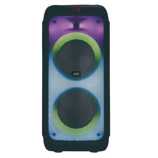 JVC Portable Party Speaker with LEd Flame Lights , Wireless MIC  XS-N5213PB