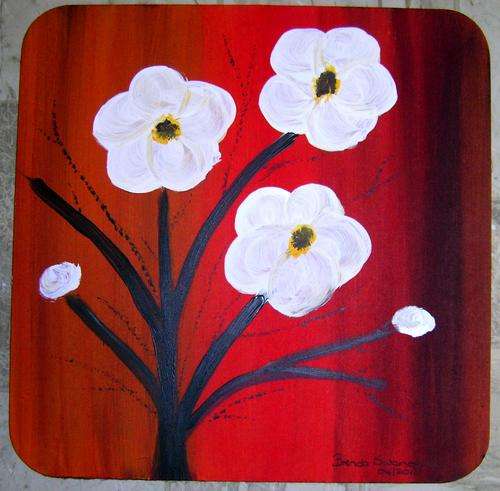 ACRYLIC ON WOODEN PANEL SIZE 250X250MM.