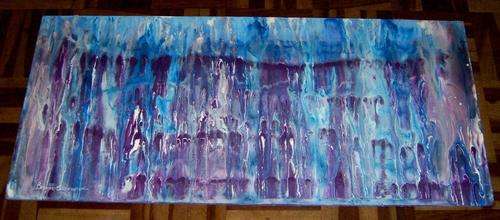Abstract   Acrylic on board size 610x280mm.