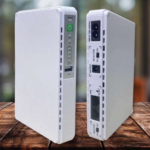 Mini DC UPS 9800mAh - Use with your Modem, Router, Fibre & Powerbank to charge your phones