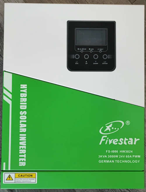 3KVA 24v Pure Sine Hybrid Solar Inverter with Built-In 60Amp PWM Solar