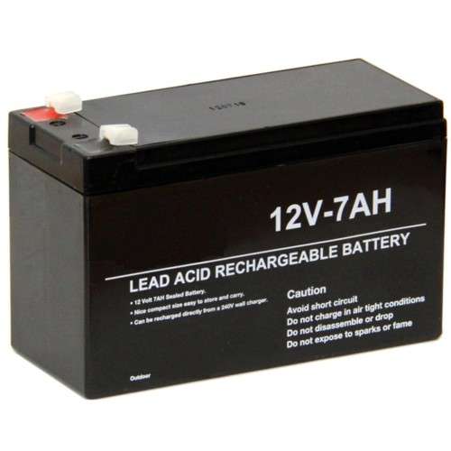 12V 7Amps Lead Acid Battery for UPS, Gate Motors, Garage Motors, Alarm Systems etc ECOM LIGHT