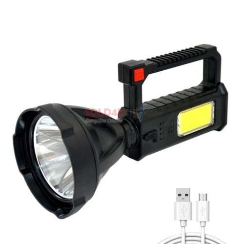 Torch Light Multifunction Rechargeable With Stand LED High Lumens Flash Light 4 Modes LED COB L-832