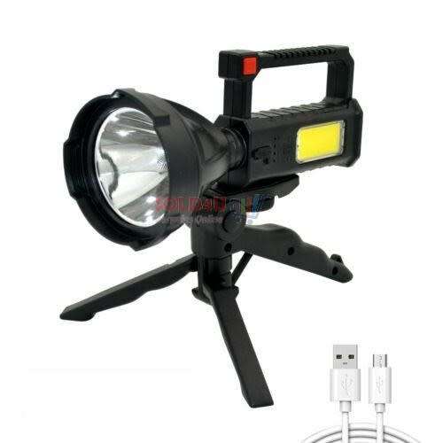 Torch Light Multifunction Rechargeable With Stand LED High Lumens Flash Light 4 Modes LED COB L-832