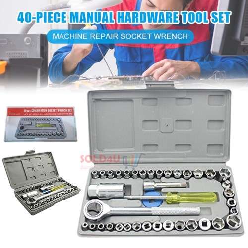40 Piece Combination Tools Socket Wrench Set