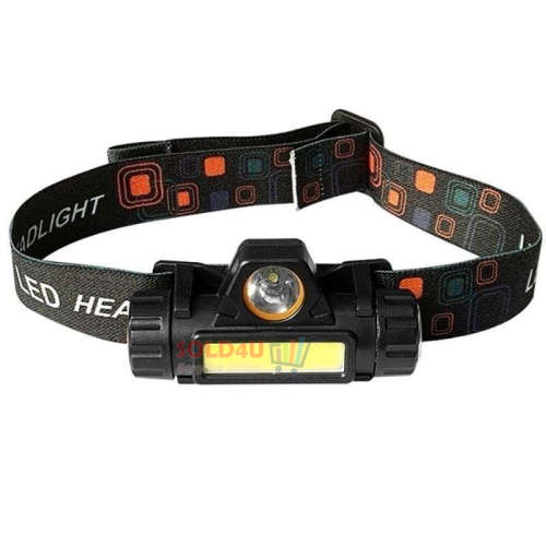 Pack of 2 x USB Rechargeable COB 4 in 1 headlamp, Headlight with a magnet