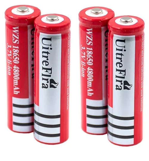 4 pcs x 18650 Li-ion Rechargeable Battery  3.7V