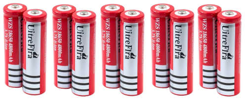 10 pcs x 18650 Li-ion Rechargeable Battery 4800mAh 3.7V