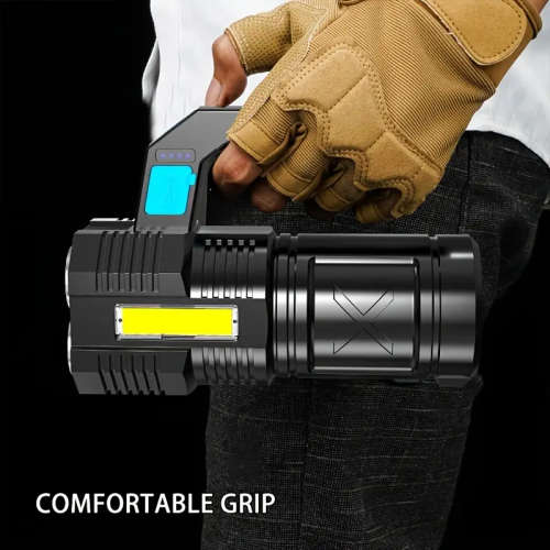 4 LED + 1 COB Multi-Functional Torch Work Lights [ USB Rechargeable ] Flashlight Hand Lamp