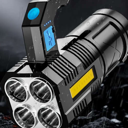 4 LED + 1 COB Multi-Functional Torch Work Lights [ USB Rechargeable ] Flashlight Hand Lamp