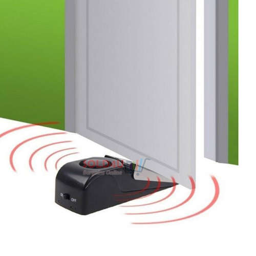 Door Stop Alarm Wireless Security System Safety Wedge 3 Levels Adjustable