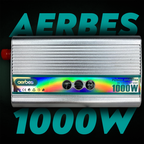1000watts 12V DC to 230V AC Inverter - Aerbes AB-Q013  Can connect to Gel, Deep Cycle Batteries