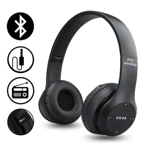P47 Wireless Bluetooth Stereo Headphones [ USB Charging ] Random Colours