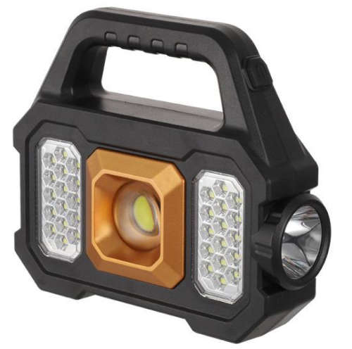 Solar LED Camping Flashlight USB Rechargeable with Powerbank - Solar Charging Lamp