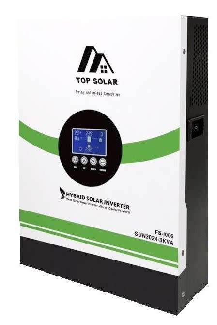 3KVA 24v Pure Sine Hybrid Solar Inverter with Built-In 80Amp MPPT Solar Controller [ TOP SOLAR ]