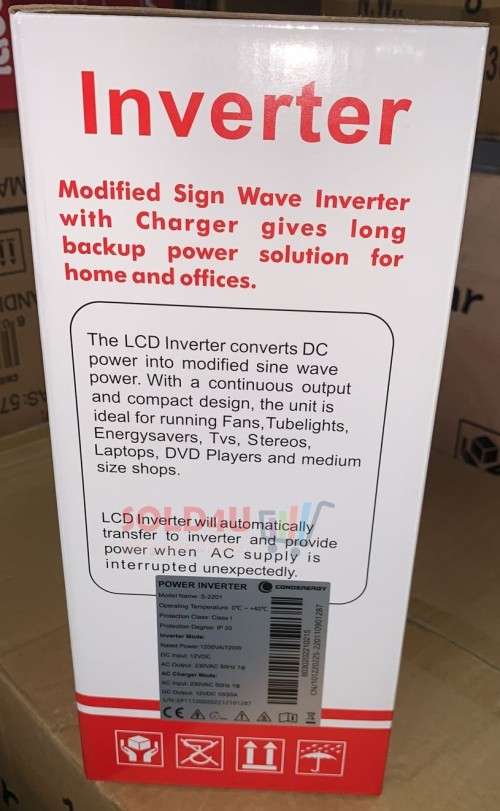 1.2KVA 12V Power Inverter 1200VA 720W with UPS Conderergy