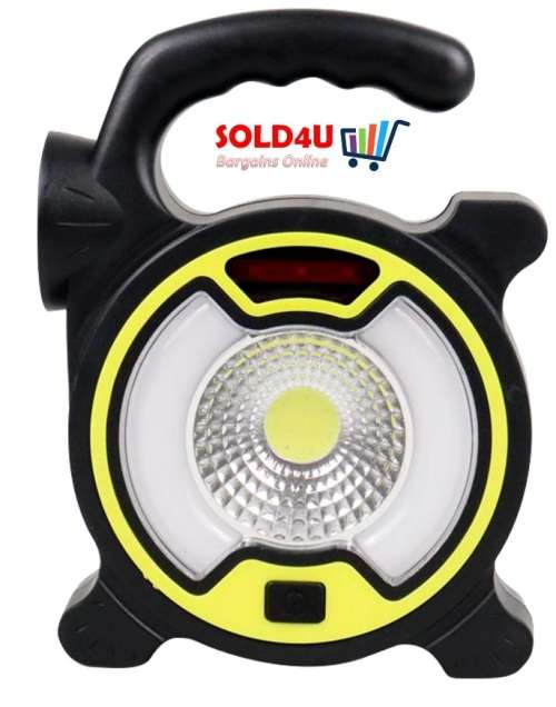 Ultra Powerful Portable Solar Rechargeable Multifunction COB LED Flood Light