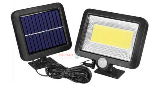 100 LED Bright COB White Solar LED Light With Solar Panel & Motion Sensor