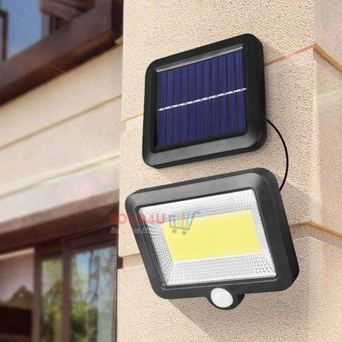 100 LED Bright COB White Solar LED Light With Solar Panel & Motion Sensor