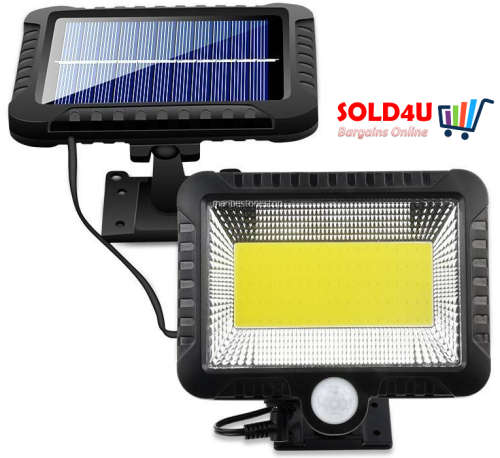 100 LED Bright COB White Solar LED Light With Solar Panel & Motion Sensor