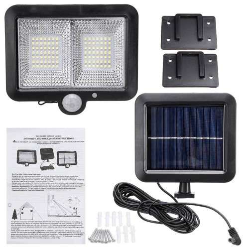 98 LED PIR Security Split Portable Solar Panel Motion Sensor Floodlight SL-F98