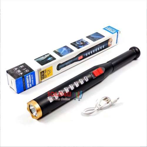 Ultra-Bright Baseball Bat Shape Flashlight - Rechargeable Torch Light LED Light with Lithium Battery
