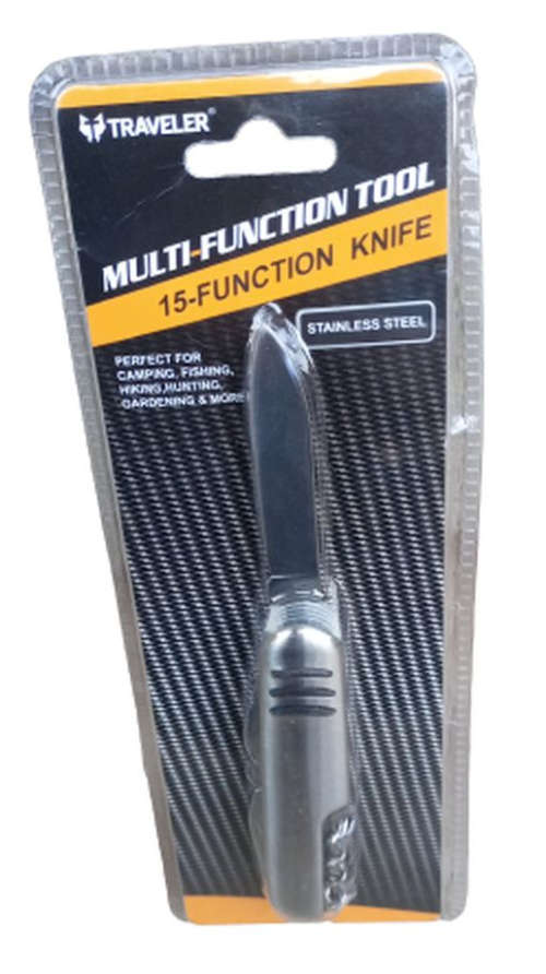 Traveler 15 in 1 Multifunctional folding Knife - Combination Knife - Multifunction Tool