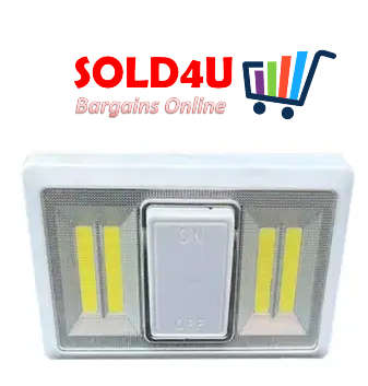 Portable 4 COB LED Wall Light Switch Magnetic with ON/OFF Switch [Battery operated]