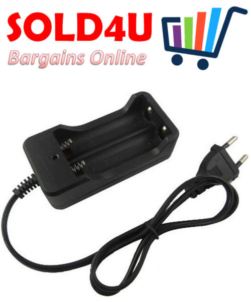 Battery Charger For 18650 Li-ion Rechargeable Battery (Slot for 2 x Batteries)