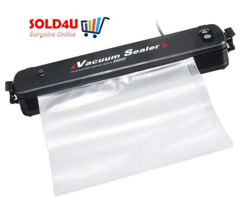Vacuum Sealer for Meat Fish - Sealing Machine for Wet and Dry Food + 5 X Vacuum Bags Included