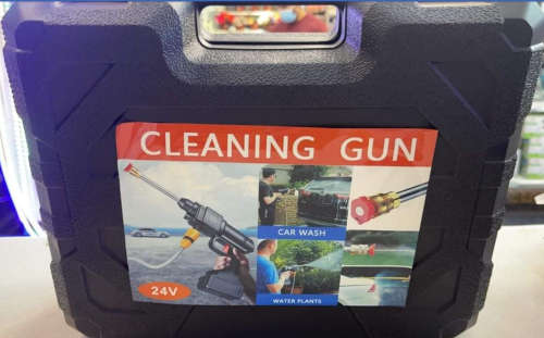 24V Li-Ion Rechargeable Portable High-Pressure Spray Gun - in Hard Case