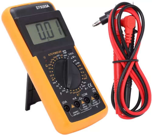 Digital Multimeter (DT9205A) Electronic Instrument Digital Tester  - Includes Batteries