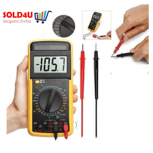 Digital Multimeter (DT9205A) Electronic Instrument Digital Tester  - Includes Batteries