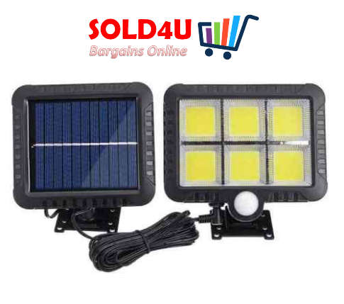 120 LED Bright COB White Solar LED Light With Solar Panel & Motion Sensor