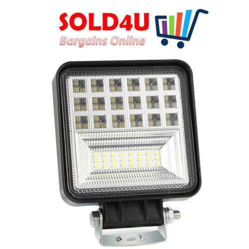 126W Heavy-Duty Super-Power LED Working Lamp Driving Offroad Lights Fog Lamp 4WD ATV UTV SUV