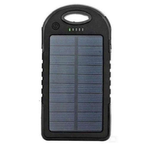 5000mAh Solar Power Bank Waterproof Dual USB Mobile Phone Fast Charger Battery + LED Light