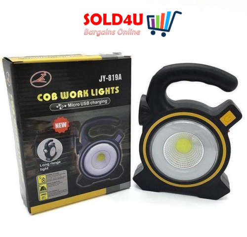 Long Range COB Work Light Lantern with additional Torch Rechargeable