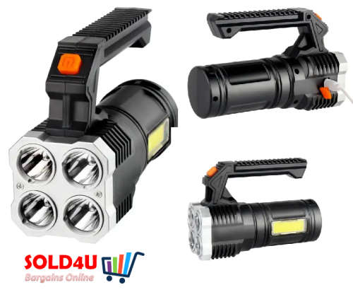 Torch 4 X LED Multi-Functional Torch Work Lights L-S09 [ USB Rechargeable ]